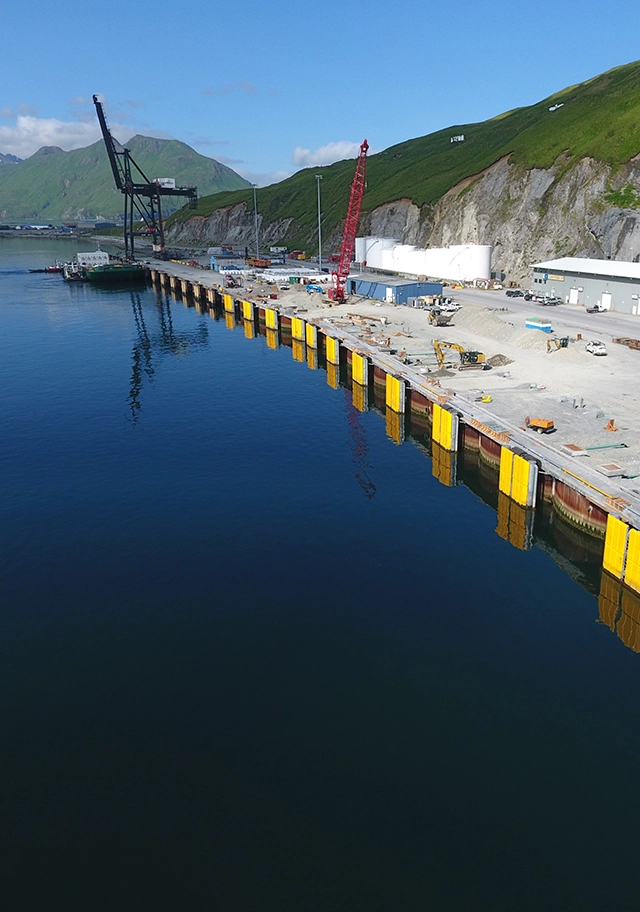 OCSP Marine Center construction, Unalaska, AK