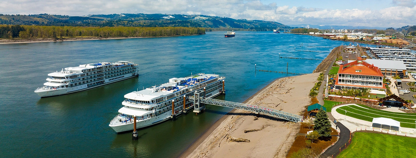 Kalama Small Cruise Ship Dock with 2 Ships