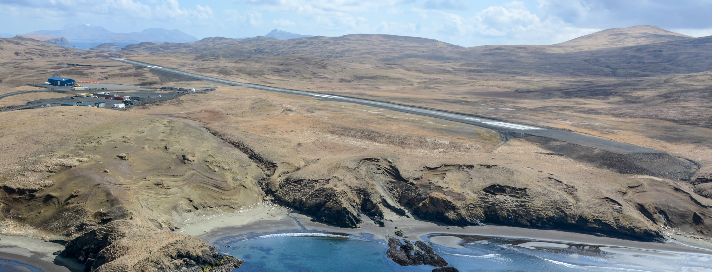 Akutan Airstrip Aerial view